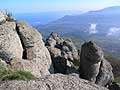 Вид с вершины Южной Демерджи на Алушту