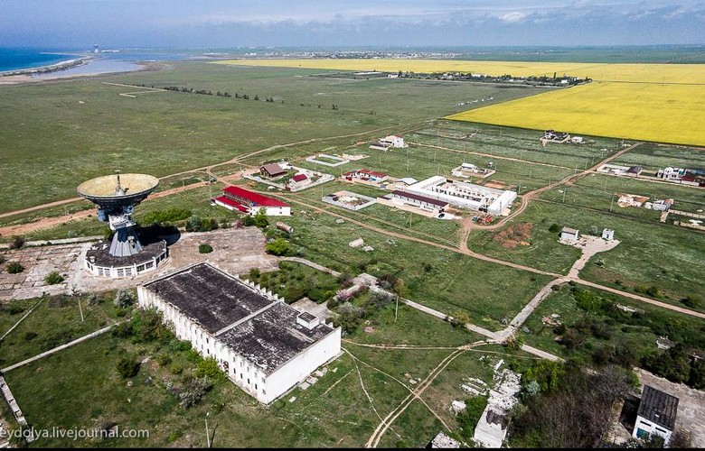 Витино, гарнизон космических войск СССР, антенна дальней космической связи и берег Черного моря