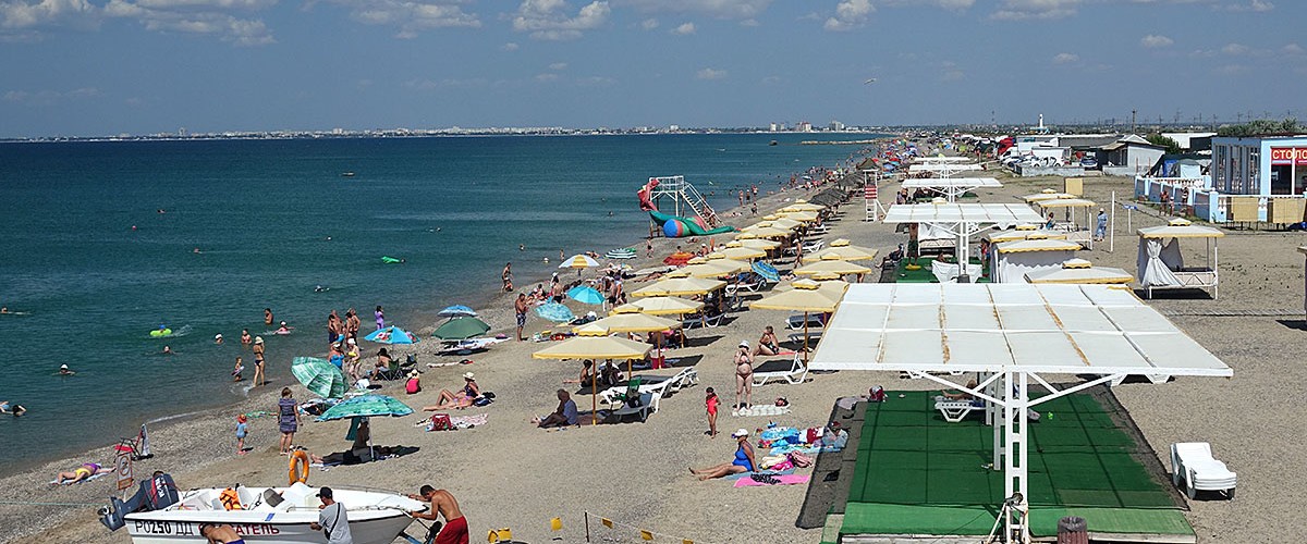 Пляж Солнышко возле Евпатории - отличный солнечный крымский  пляж!